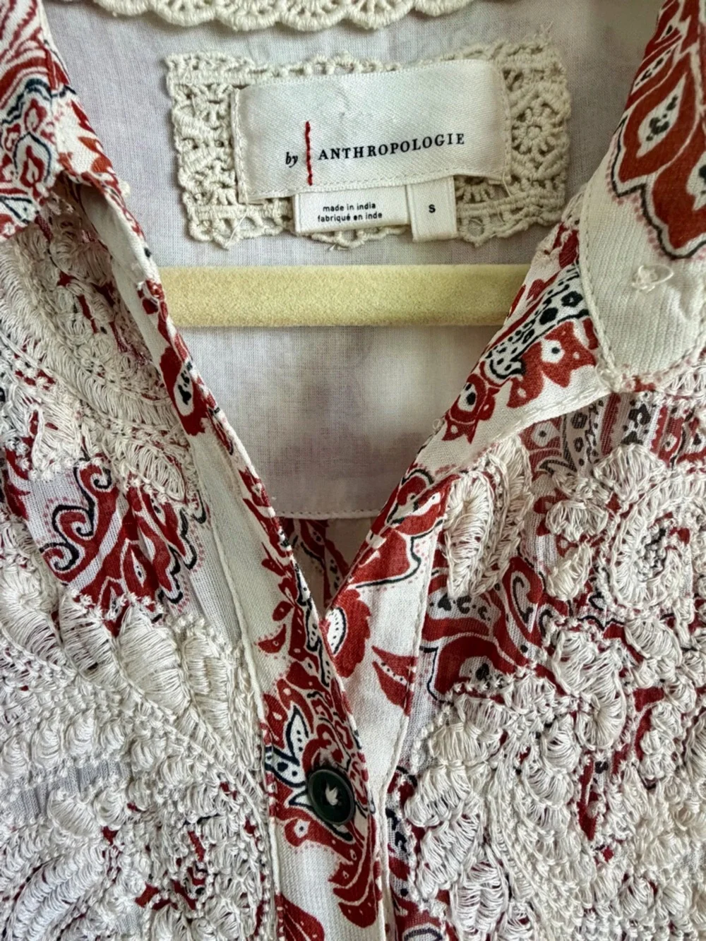 Anthropologie Allaire Maxi Embroidered Long Sleeve Shirtdress - Size S - Picture 4 of 6